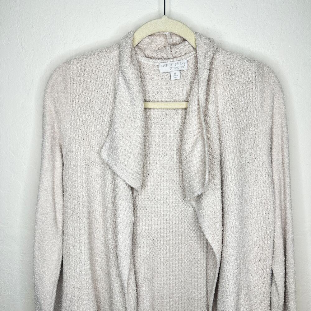 Barefoot Dreams Cozy Chic Lite Coastal Soft Knit Bisque Cardigan Sweater Medium - Picture 4 of 14